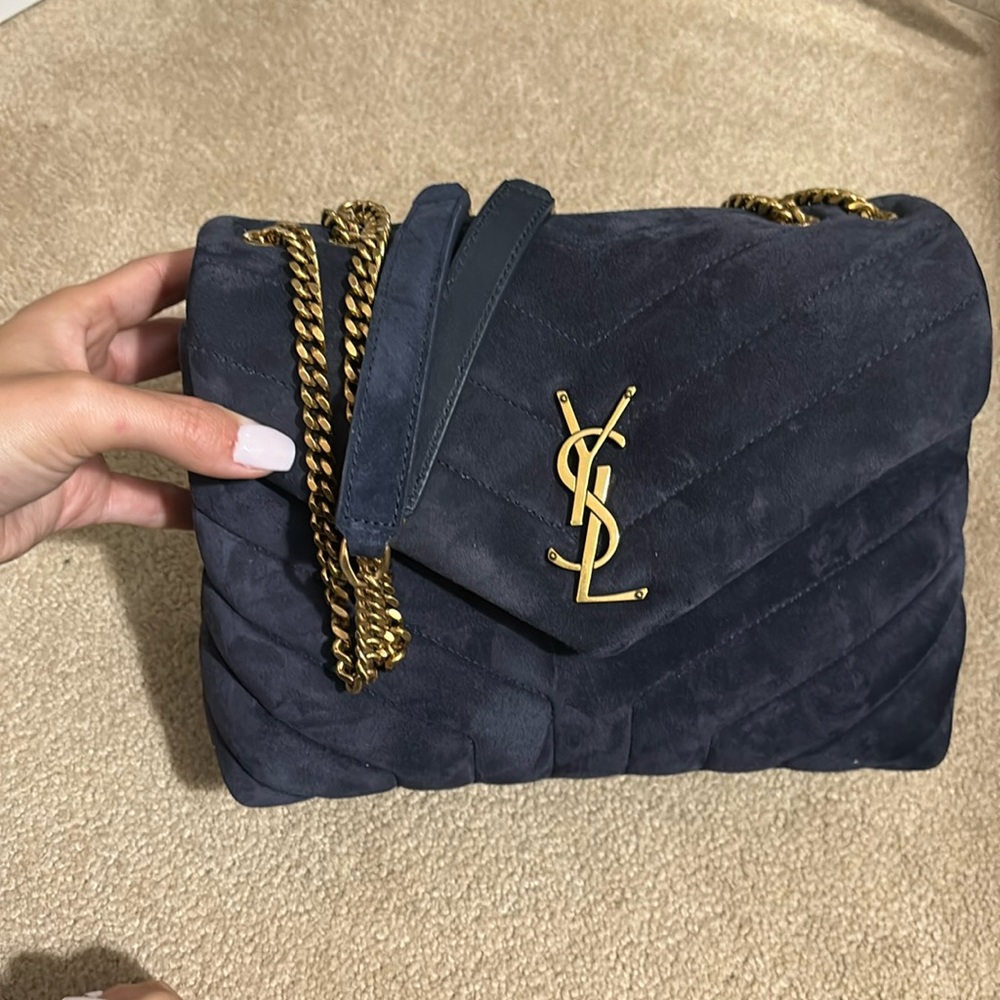 Small Velvet Saint Laurent Loulou bag